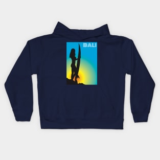 Bali Surfer Girl Kids Hoodie